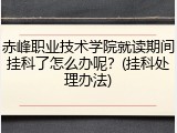 赤峰职业技术学院就读期间挂科了怎么办呢？(挂科处理办法)
