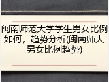 闽南师范大学学生男女比例如何，趋势分析(闽南师大男女比例趋势)