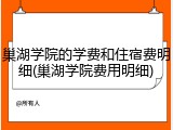 巢湖学院的学费和住宿费明细(巢湖学院费用明细)