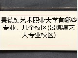 景德镇艺术职业大学有哪些专业，几个校区(景德镇艺大专业校区)