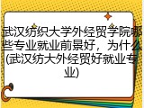 武汉纺织大学外经贸学院哪些专业就业前景好，为什么(武汉纺大外经贸好就业专业)