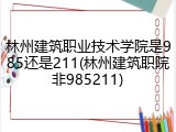 林州建筑职业技术学院是985还是211(林州建筑职院非985211)