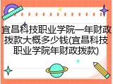 宜昌科技职业学院一年财政拨款大概多少钱(宜昌科技职业学院年财政拨款)