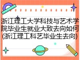 浙江理工大学科技与艺术学院毕业生就业大致去向如何(浙江理工科艺毕业生去向)