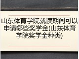 山东体育学院就读期间可以申请哪些奖学金(山东体育学院奖学金种类)