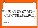 南京艺术学院有没有院士，大概多少(南艺院士数量)
