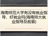 海南师范大学有没有就业指导，好就业吗(海南师大就业指导及前景)