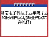 湖南电子科技职业学院毕业如何调档案呢(毕业档案转递流程)