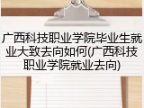 广西科技职业学院毕业生就业大致去向如何(广西科技职业学院就业去向)