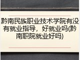 黔南民族职业技术学院有没有就业指导，好就业吗(黔南职院就业好吗)