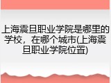 上海震旦职业学院是哪里的学校，在哪个城市(上海震旦职业学院位置)
