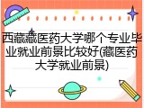 西藏藏医药大学哪个专业毕业就业前景比较好(藏医药大学就业前景)
