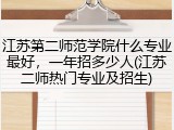 江苏第二师范学院什么专业最好，一年招多少人(江苏二师热门专业及招生)
