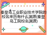 秦皇岛工业职业技术学院的校名来历有什么渊源(秦皇岛工院校名渊源)