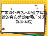 广东省外语艺术职业学院就读的真实感觉如何(广外艺就读体验)