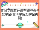 普洱学院共开设有哪些类型奖学金(普洱学院奖学金类别)