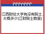 江西财经大学有没有院士，大概多少(江财院士数量)