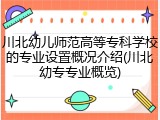 川北幼儿师范高等专科学校的专业设置概况介绍(川北幼专专业概览)