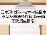 云南现代职业技术学院招生类型及申请条件解读(云南职院招生指南)