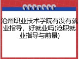 沧州职业技术学院有没有就业指导，好就业吗(沧职就业指导与前景)