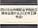 四川文化传媒职业学院的王牌专业是什么(川文传王牌专业)