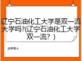 辽宁石油化工大学是双一流大学吗?(辽宁石油化工大学双一流？)