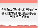 朔州陶瓷职业技术学院的学费和住宿费明细(朔州陶瓷学院费用明细)