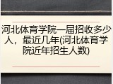 河北体育学院一届招收多少人，最近几年(河北体育学院近年招生人数)