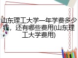 山东理工大学一年学费多少钱，还有哪些费用(山东理工大学费用)