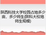 陕西科技大学校园占地多少亩，多少师生(陕科大校地师生规模)
