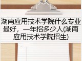 湖南应用技术学院什么专业最好，一年招多少人(湖南应用技术学院招生)
