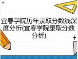 宜春学院历年录取分数线深度分析(宜春学院录取分数分析)