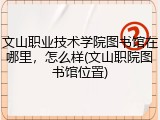 文山职业技术学院图书馆在哪里，怎么样(文山职院图书馆位置)