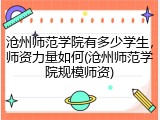 沧州师范学院有多少学生，师资力量如何(沧州师范学院规模师资)