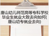 唐山幼儿师范高等专科学校毕业生就业大致去向如何(唐山幼专就业去向)