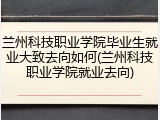 兰州科技职业学院毕业生就业大致去向如何(兰州科技职业学院就业去向)
