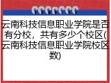 云南科技信息职业学院是否有分校，共有多少个校区(云南科技信息职业学院校区数)