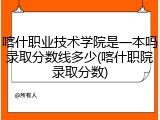 喀什职业技术学院是一本吗录取分数线多少(喀什职院录取分数)