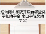 烟台南山学院开设有哪些奖学和助学金(南山学院奖助学金)