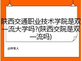 陕西交通职业技术学院是双一流大学吗?(陕西交院是双一流吗)