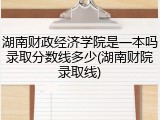 湖南财政经济学院是一本吗录取分数线多少(湖南财院录取线)