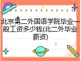 北京第二外国语学院毕业一般工资多少钱(北二外毕业薪资)