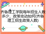 齐鲁理工学院每年招生人数多少，政策变动如何(齐鲁理工招生政策人数)
