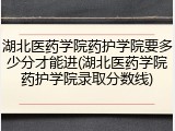 湖北医药学院药护学院要多少分才能进(湖北医药学院药护学院录取分数线)