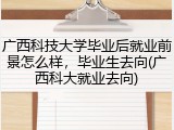 广西科技大学毕业后就业前景怎么样，毕业生去向(广西科大就业去向)