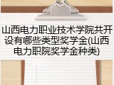 山西电力职业技术学院共开设有哪些类型奖学金(山西电力职院奖学金种类)