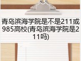 青岛滨海学院是不是211或985高校(青岛滨海学院是211吗)