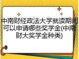 中南财经政法大学就读期间可以申请哪些奖学金(中南财大奖学金种类)