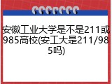 安徽工业大学是不是211或985高校(安工大是211/985吗)