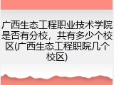 广西生态工程职业技术学院是否有分校，共有多少个校区(广西生态工程职院几个校区)